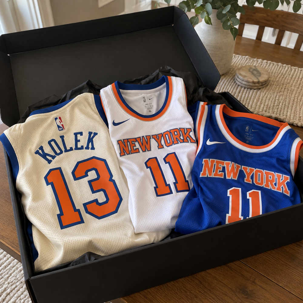 Customer wearing a basketballBOX NBA jersey